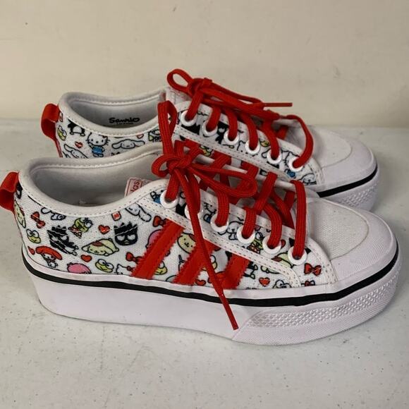 adidas Kids Hello Kitty Nizza Platform Shoes, US 4.5 - Picture 4 of 8